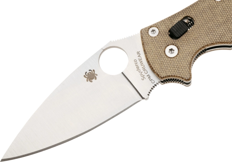 Premium CPM Cru-Wear blade with satin finish