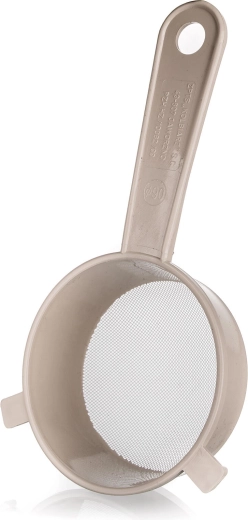 Praktis Strainer 9 cm with Handle, Latte Plastic