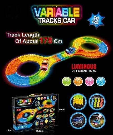 Glow-in-the-dark race track