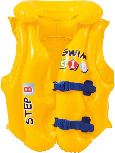 Inflatable swim vest with collar for children aged 3–6