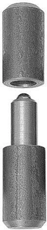 Weld-on hinge with ball 90 × 22 mm