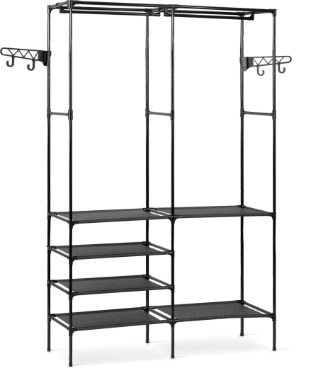 Two hanging rails and three height levels