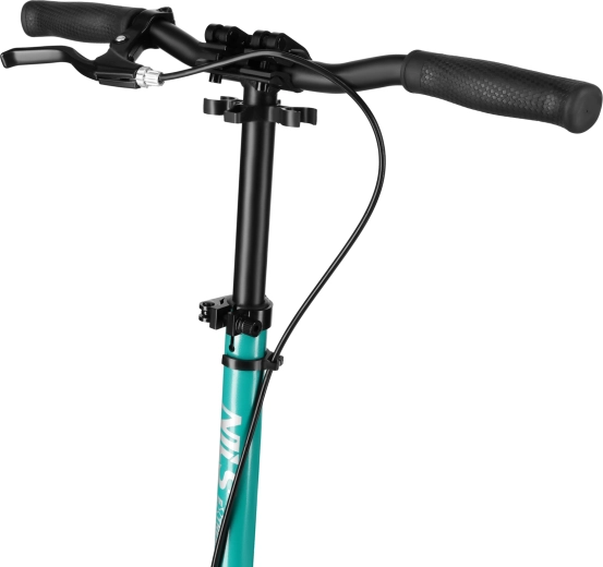 Height-adjustable handlebars and hand brake for greater control