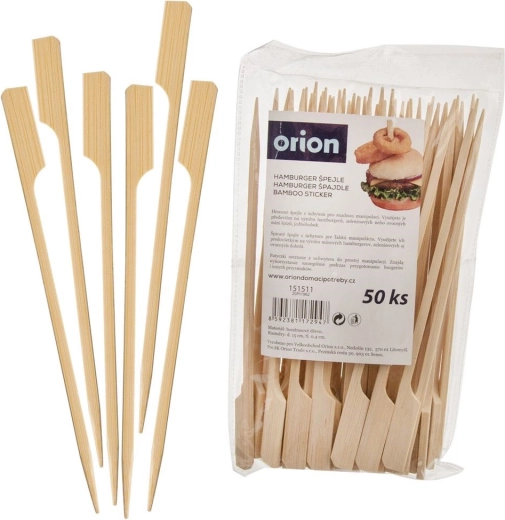 Bamboo skewer picks for burgers 15 cm, 50 pcs