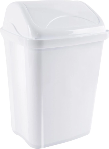 Vittario trash bin with swing lid 10 l, white