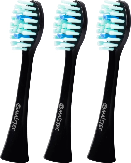 Replacement heads for TOOTHIE X1 sonic toothbrush, black, 3 pcs