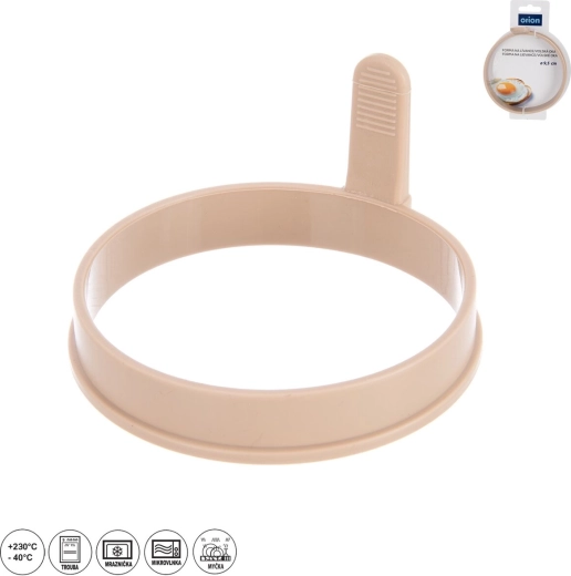 Silicone ring for pancakes and fried eggs 9.5 cm, beige