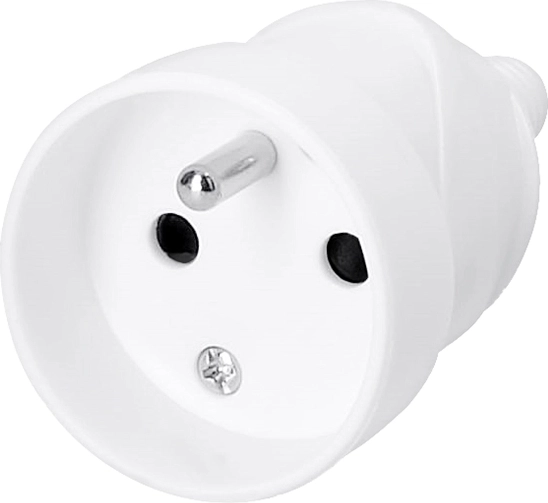 Solight straight plug (connector) IP20 white - 1 piece