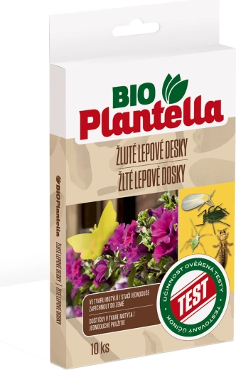 Жълти лепливи плоскости ПЕПЕРУДА BioPlantella (10 бр.)