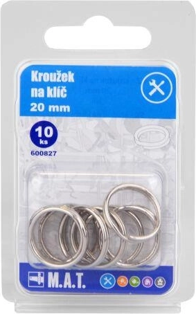 Ключодържателен халки 20 мм, никел (10 бр.)