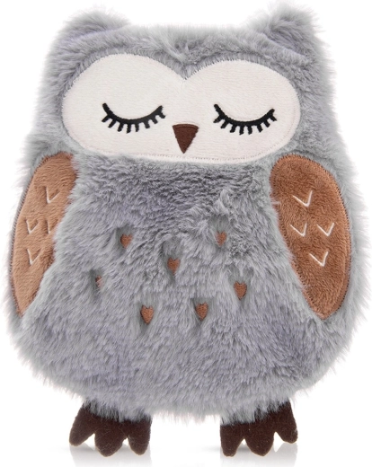Wheat and Lavender Heat Pack in Plush Owl 21 × 17 cm