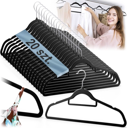 Velvet clothing hangers 20 pcs MASSIDO