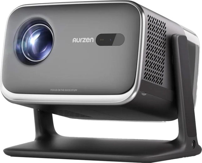 AURZEN Boom mini – компактен смарт проектор с Google TV и Full HD