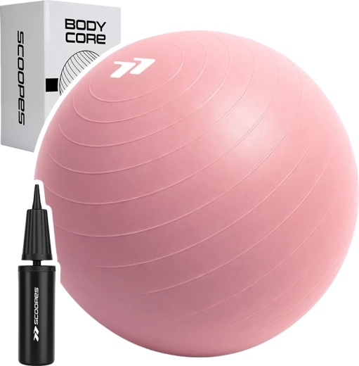 Гимнастическа топка BodyCore 65 см розова - 1 брой