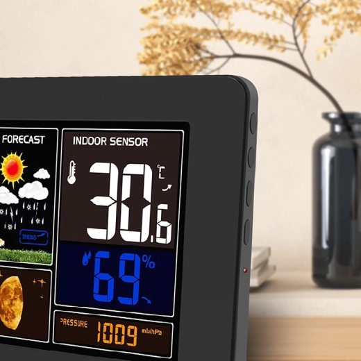 Large color display with weather forecast