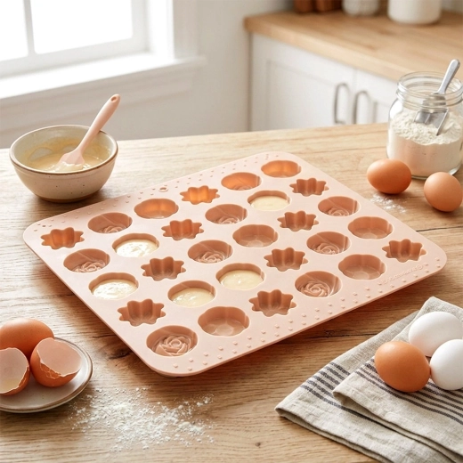 Non-stick, flexible silicone