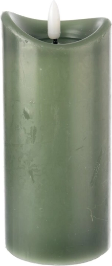 Green LED candle with timer 15 cm
