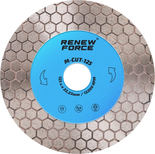 Диамантен диск за рязане на гранитогрес и керамика Renew Force 125 mm