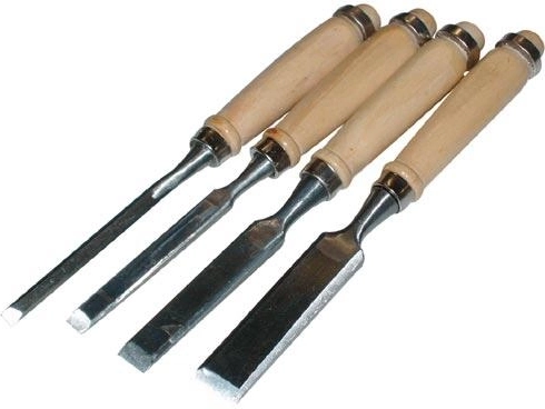 Chisel Set 4 pcs with Wooden Handle