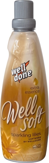 Well Done Wellsoft Golden Rose concentrated fabric softener 1 l with rose fragrance