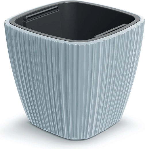 ORO Planter 29 cm light gray with inner insert