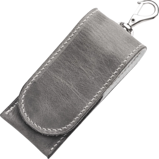 MKM leather tool pouch – leather EDC pouch – grey/white