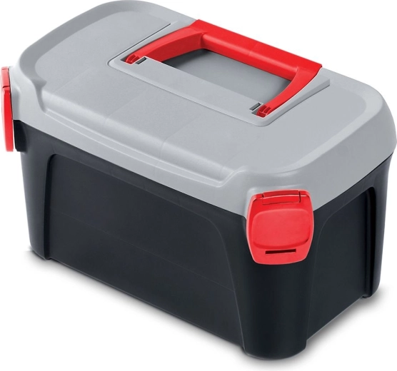 Куфар за инструменти Smart 7 l, черен със сив капак