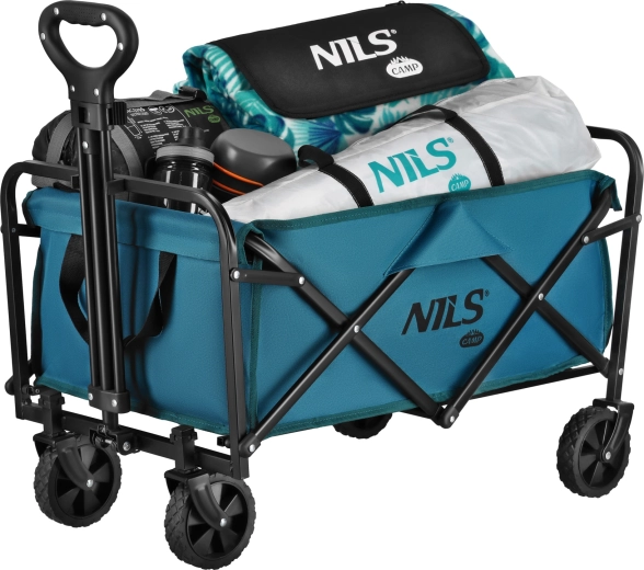 Folding camping trolley turquoise NILS Camp