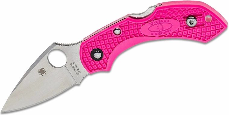 Spyderco Dragonfly 2 Pink джобен нож 5,8 см, сатен, розов, FRN