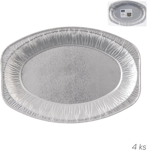Aluminum serving and grilling tray 33 × 23 cm (4 pcs)