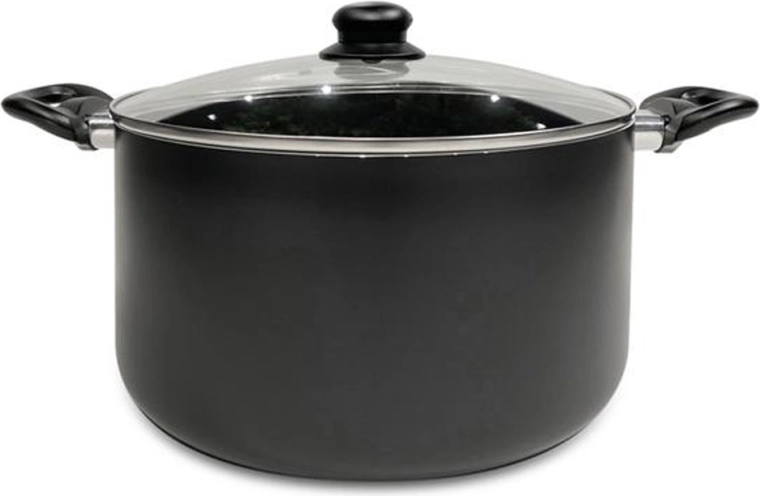 Тенджера със стъклен капак Kitchisimo Nero 24 см, 5,5 л