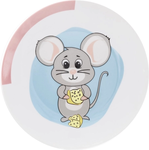Children’s shallow portion plate Mouse 21 cm