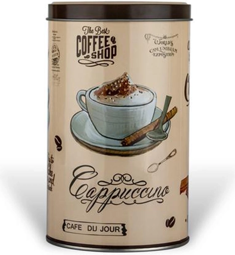 Round tin canister Café du Jour 11 × 11 × 18.2 cm