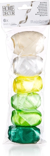 Rainbow Ribbon 10 m, color mix, set of 6 pcs