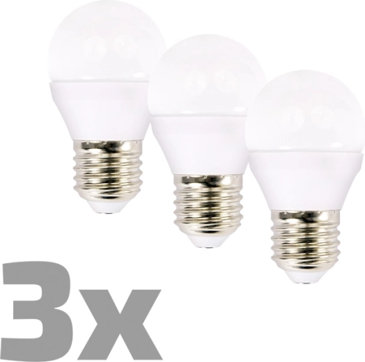 Ecolux LED Miniglobe E27 Bulb 6 W 3000 K 450 lm - 3 pcs