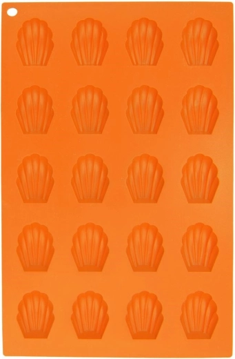 Silicone cookie mold shells, orange