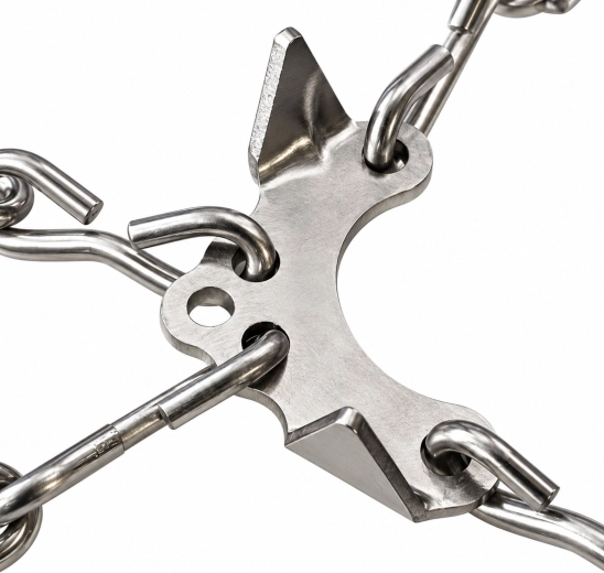 Steel chains for a secure connection