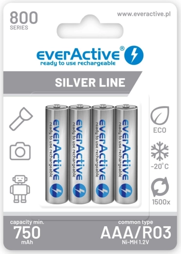 Rechargeable AAA Batteries 800 mAh – 4 pcs