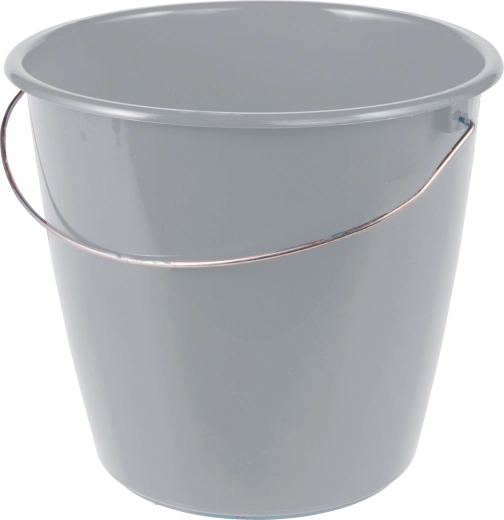 5 L bucket with metal handle, grey