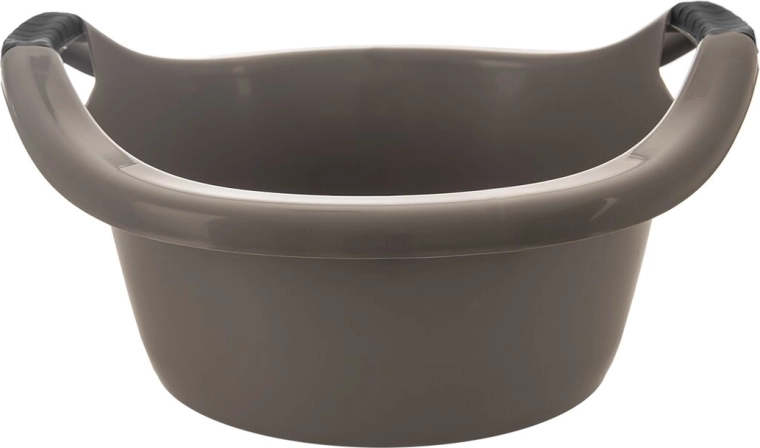 Plastic wash tub for laundry and cleaning with two handles