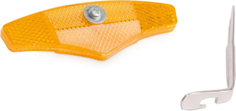 Orange Wheel Spoke Reflectors 110 × 35 mm, 2 pcs