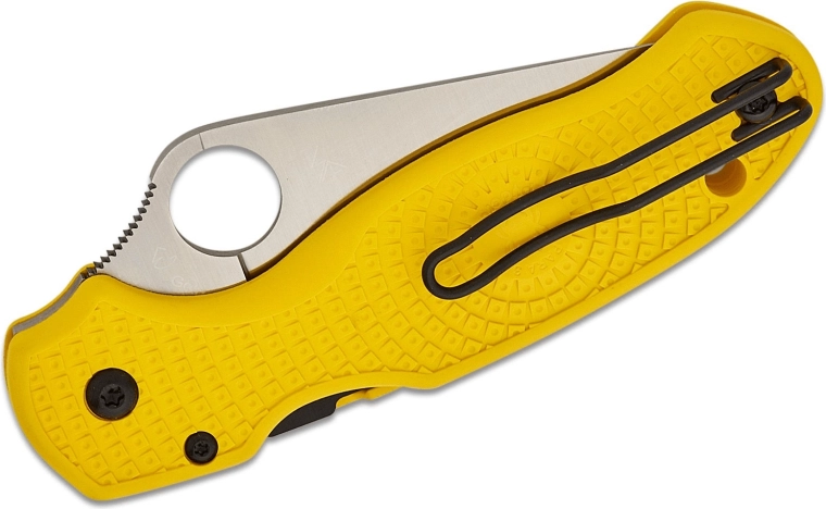 Yellow FRN handle with a confident grip