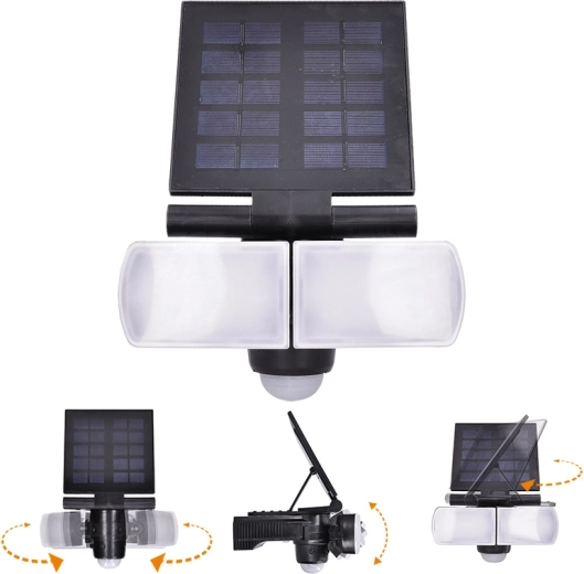 Adjustable panel and floodlights for precise positioning