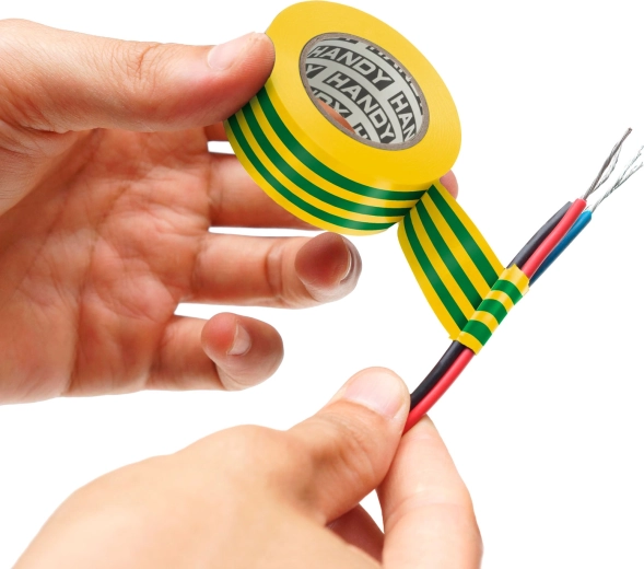 PVC electrical insulation tape, yellow-blue, 19 mm × 20 m