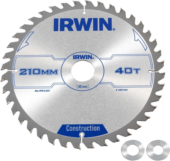 Циркулярен диск IRWIN 210 mm, 40 зъба, ATB за дърво