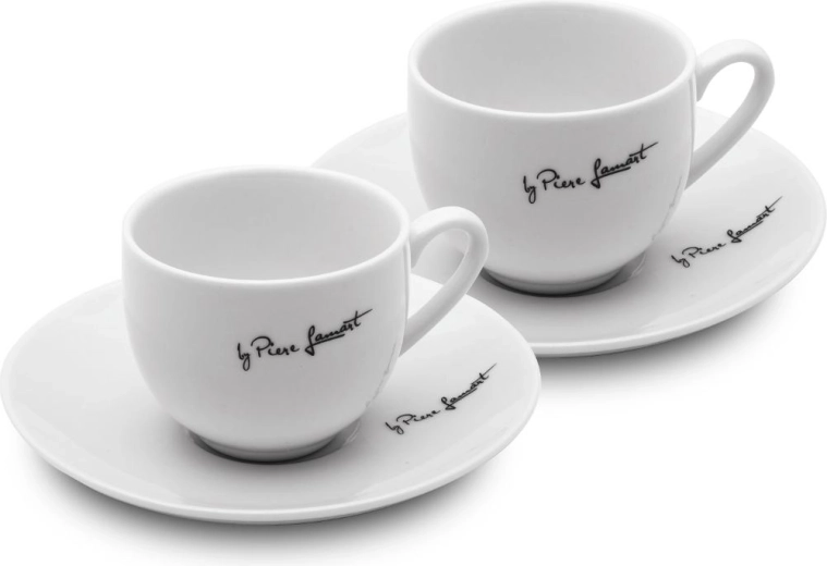 Lamart Kaffe порцеланов комплект чашки с чинийки 90 мл, 2 броя
