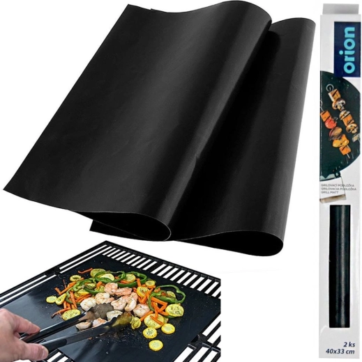 Teflon baking and grilling mat black 40 × 33 cm, 2 pcs