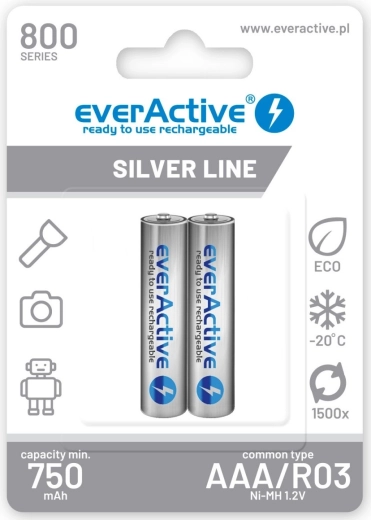 Акумулаторни батерии AAA R03 800 mAh Ready To Use 2 бр.