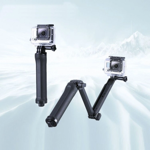 Трисекционен монопод и мини статив за екшън камери GOPRO – черен