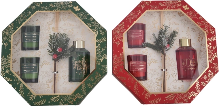 Christmas gift set: aroma diffuser and scented candles